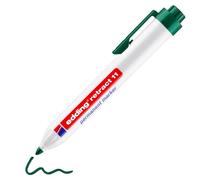 edding Retract 11 marcador permanente - verde - 1 bolígrafo - plumilla redonda 1,5-3 mm - resistente al agua, de secado rápido - para usar fácilmente con una sola mano - para cartón, plástico, madera