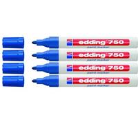 edding Rotulador de pintura 750 Industrial, 2-4 mm (4 unidades, azul)