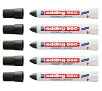 edding Rotulador especial 950 Industry Painter, 10 mm | (5 rotuladores, negro)