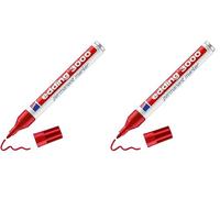 Edding Rotulador marcador permanente 3000 rojo n.2 punta redonda 1,5-3 mm blister de 1 unidad (Paquete de 2)