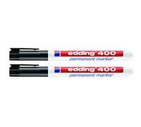 edding Rotulador permanente negro 400-01 (1 mm, 2 unidades)