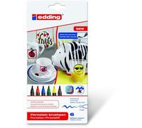 EDDING 4200/6S - Pinceles de porcelana juego de 6 combinaciones de colores ''famil