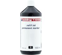 edding Tinta de recambio para marcador permanente T 1000 – Negro 1000 ml con dispensador de gotas