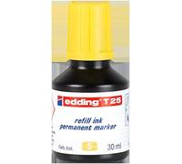 edding T 25 tinta de recarga para marcador permanente - amarillo - 30 ml - con sistema dispensador de gotas, para rellenar rápidamente casi todos los marcadores permanentes edding