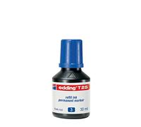 Edding T 25 tinta de recarga para marcador permanente - azul - 30 ml - con sistema dispensador de gotas, para rellenar rápidamente casi todos los marcadores permanentes