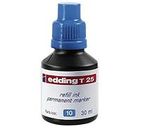 edding T 25 tinta de recarga para marcador permanente - azul claro - 30 ml - con sistema dispensador de gotas, para rellenar rápidamente casi todos los marcadores permanentes edding