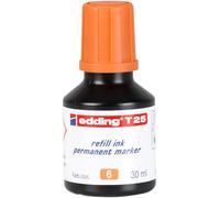 Edding T 25 tinta de recarga para marcador permanente - naranja - 30 ml - con sistema dispensador de gotas, para rellenar rápidamente casi todos los rotuladores permanentes