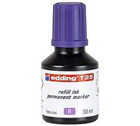 edding T 25 tinta de recarga para marcador permanente - violeta - 30 ml - con sistema dispensador de gotas, para rellenar rápidamente casi todos los marcadores permanentes edding
