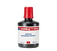 Edding T100 Recambio de tinta roja | 100 ml