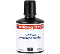 Tinta rotulador edding t-100 negro frasco de 100 ml