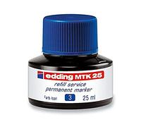 edding Tinta de recambio MTK 25 - rojo - 25 ml - con sistema capilar, ideal para rellenar de forma limpia y sin complicaciones casi todos los rotuladores permanentes edding