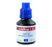 edding T 25 tinta de recarga para marcador permanente - azul - 30 ml - con sistema dispensador de gotas, para rellenar rápidamente casi todos los marcadores permanentes edding