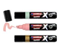 edding Rotuladores acrílicos X Multi Marker – Juego 3 colores pastel, punta cincel 2–10 mm