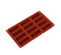 Eddingtons silikomart | SF026 Molde de Silicona para Mini Cake Monoporciones, Antiadherente, 12 Mini Cakes, Pack de 1 Molde para Tartas, 79 x 29 mm, h 30 mm, Made in Italy