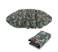 Eddwiin Cubierta de Almacenamiento de Kayak,4.5m Cubierta de Almacenamiento de protección Solar UV Resistente al Agua para Canoa de Kayak de 3.6-4m(Camuflaje de Flores Grandes)