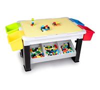 Eddy Toys Juguetes de construcción de 300 Piezas - Mesa: 48 x 35 x 31 cm - 291 Bloques de construcción - Almacenamiento - plástico - 3 años +