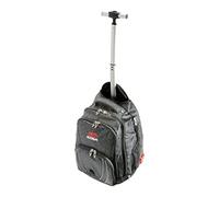 EDEA Mochila trolley, gris, marco interior rígido, ruedas de PU, asa de aluminio extensible