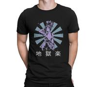 EDEaWK Hell's Paradise Jigokuraku Anime Men's Tshirt The Forbidden Land Jigokuraku Design T Shirt 100% Cotton Graphic Black L