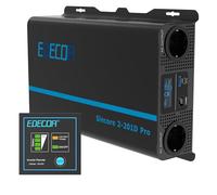 EDECOA Inversor 12v 220v Onda Pura 2000w con Mando a Distancia, LCD, USB Type-C, Ventiladores silenciosos, Compatible con baterías Gel, Agm, Litio para caravanas, Barco, Coche, Paneles solares