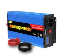 EDECOA Inversor 12V a 220V 1200W Onda Modificada | Tomas AC + Pantalla LCD | para Coche, Autocaravana, Camping | Protección Sobrecarga Convertidor Corriente Transformador energía