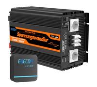 EDECOA Inversor de onda sinusoidal pura de 12 V 230 V, 3500 W/7000 W, 12 V a 230 V, con módulo WiFi, compatible con funciones de aplicación con 1 puerto USB y 1 conector PD