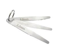 EDEDE Galgas de Espesor, Medidor de espesores de 2mm, 2,2mm, 3,0mm, calibrador de espesores de válvula de 3 Hojas, Regla de Ajuste de medición métrica, Herramienta de medición de Acero