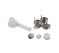 EDEDE Máquina para Hacer Insignias, Equipo de máquina for Hacer Insignias, Broche DIY, Llavero, máquina for Hacer Insignias, máquina de prensado de charretera(100 Sets of 58mm consumables)