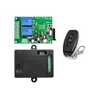 EDEDE Motor Puerta Corredera, Mando a Distancia por Radio de 433 MHz, Receptor y transmisor de relé HF de 2 Canales AC220V for controlar Puertas de Garaje y Motores de Puerta