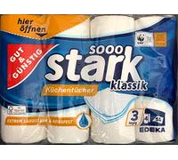 Edeka Gut & Günstig Cocina paños de 3 capas, 4 ruedas con 51 hojas, rollo de cocina