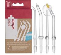 Edel+white Flosserpik WJ180 Replacement tips set I Boquillas de repuesto para irrigador dental Flosserpik Power Spa 4 unidades I Water Flosser Boquillas para cuidado dental y limpieza dental