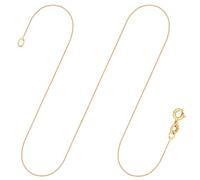 EDELIND Cadena de Oro Amarillo 9K Gargantilla de Cadena Ancla Redonda 38cm, Ancho 0.8mm, Collar Cadena Mujer/Adolescente/niños con Caja de Regalo de joyería