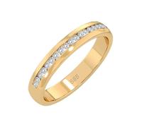 EDELIND Eternity Anillo de oro amarillo 585 con 19 diamantes de 0,15 ct - Anillo de mujer de oro auténtico, talla 68 (Ø21,6 mm), anillo de eternidad como regalo para mujeres con caja de regalo