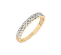 EDELIND Eternity Anillo de oro amarillo 585 con 46 diamantes de 0,18 ct - Anillo de mujer de oro auténtico, talla 68 (Ø21,6 mm), anillo de eternidad como regalo para mujeres con caja de regalo