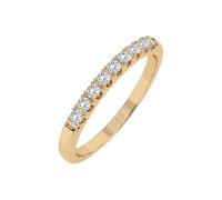 EDELIND Eternity Anillo de oro amarillo 585 con 9 diamantes de 0,18 ct - Anillo de mujer de oro auténtico, talla 68 (Ø21,6 mm), anillo de eternidad como regalo para mujeres con caja de regalo