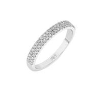 EDELIND Eternity Anillo de oro blanco 585 con 46 diamantes de 0,18 ct - Anillo de mujer de oro auténtico, talla 68 (Ø21,6 mm), anillo de eternidad como regalo para mujeres con caja de regalo