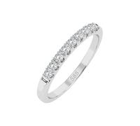 EDELIND Eternity Ring Weißgold 585 mit 9 Diamanten 0.18 ct - Damenring aus Echtgold, Größe 51 (Ø16.2 mm), Ewigkeitring als Geschenk für Frauen mit Schmuckbox