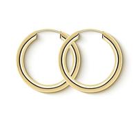 EDELIND Pendientes de aro 20mm 8K/333 Oro amarillo Aros de oro para mujer hombre 2.5 mm de ancho Aretes de mujer con Caja de regalo de joyería