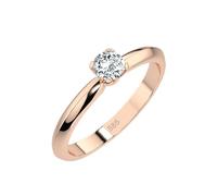 EDELIND Solitär Ring Rosegold 585 mit 0.15 ct Diamant - Klassischer Verlobungsring für Damen, Größe 71 (Ø22.6 mm), mit edler Schmuckbox