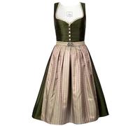 Edelnice Trachtenmode Delantal de tirolesa Midi Adele con tira de botones, talla 32 - 54, Color verde., 40