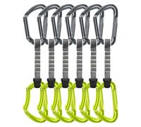 Edelrid - Cintas express Escalada - Pure Set Sixpack Slate-Oasis de Aluminio - Talla 10 cm - Verde Verde 10 cm