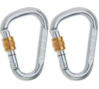 EDELRID Mosquetón de Acero endurecido Acero HMS Screw (Paquete de 2)