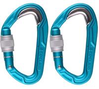 EDELRID Mosquetón de Cierre Bulletproof Screw, icemint (329) (Paquete de 2)