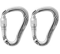 EDELRID Unisex - Adultos HMS Bulletproof Screw Eco Mosquetón, Talla única (Paquete de 2)