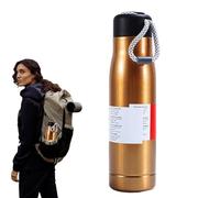 Edelstahl Wasserflaschen - Große Isolierte Wasserflasche, Isolierte Edelstahlflasche, Große Auslaufsichere Sportflasche | Tragbare Trinkbecher Mit Trageseil Für Heiße Und Kalte Getränke