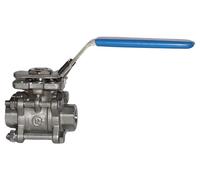 Edelstahlkugelhahn 3-teilig 1/4" Acero 1.4408 Longitud Construcción Según din