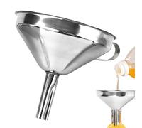 Edelstahltrichter - Lebensmittelgeeigneter Küchentrichter Mit Herausnehmbarem Filter | Zum Umfüllen Von Öl, Saft, Wein, Mehl, Zucker, Pulver, Küchenhelfer, Kochen, Backen, Getränkezubereitung