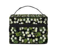 Edelweiss Alpina Suiza Floral, Bolsa de Maquillaje Bolsa de cosméticos Bolsa de artículos de tocador de Viaje portátil Estuche para lápices Bolsa de artículos de tocador
