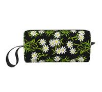 Edelweiss Alpina Suiza Floral, Bolsa de Maquillaje Bolsa de cosméticos Bolsa de artículos de tocador de Viaje portátil Bolsa de Maquillaje