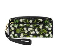 Edelweiss Alpina Suiza Floral, Bolsa de Maquillaje Bolsa de cosméticos Bolsa de Aseo de Viaje portátil Estuche de Cuero para Mujeres y niñas