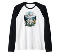 Edelweiss Alpine Flower Austria Baviera Suiza Camiseta Manga Raglan